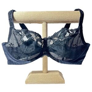 Kris Line Bra Black Lace Sheer EU 85F UK 38 B/F 100F